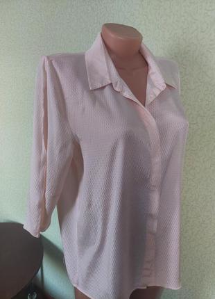 Блузка свободного кроя цвета чайной розы4 фото