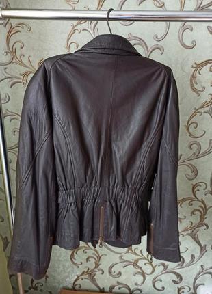 Женская винтажная кожаная байкерская косуха2 фото