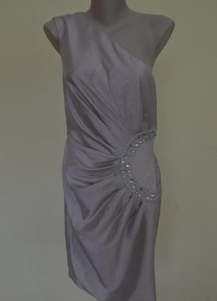 Шикарное брендовое нарядное платье на одно плечо1 фото