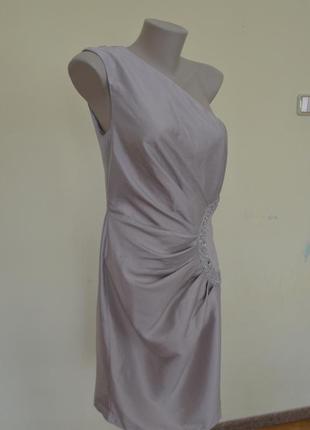 Шикарное брендовое нарядное платье на одно плечо4 фото