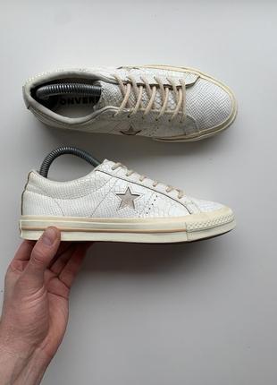 Кожаные кеды converse1 фото