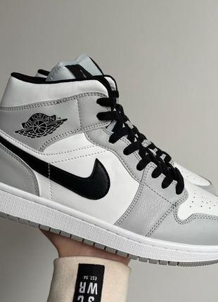 Мужские кроссовки nike air jordan 1 gray 3