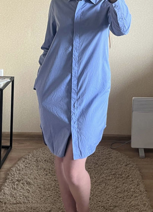 Голубое платье-рубашка от сos