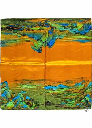 Маленький шелковый платок 53*53 100% шелк натуральный новый