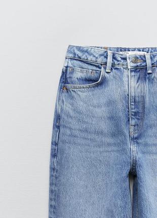 Джинсы zara штаны джинсовые мам момы высокая посадка zara2 фото