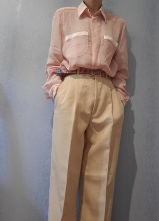Пудрова блуза сорочка вінтаж ретро в піжамному стилі брендовий seidensticker