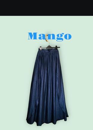 Длинная шелковая юбка макси mango.1 фото