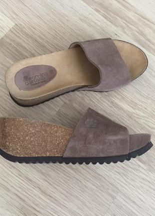 Шльопанці нові замшеві на платформі іспанія 38 розмір