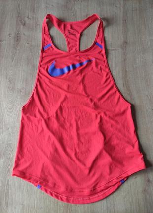 Крутая женская спортивная майка  с оригинальный спинкой  nike pro dri-fit,  xs. оригинал .