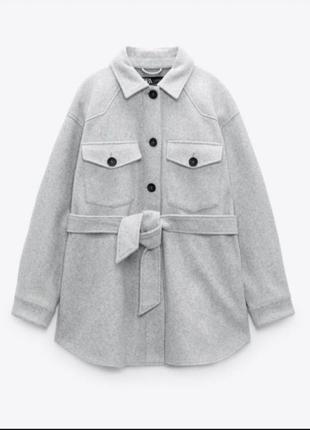 Zara куртка-полупальто,куртка-сорочка