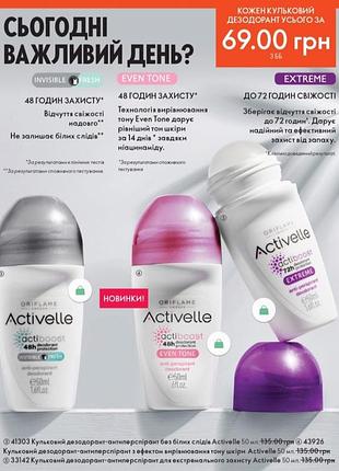 Шариковые дезодоранты activelle
