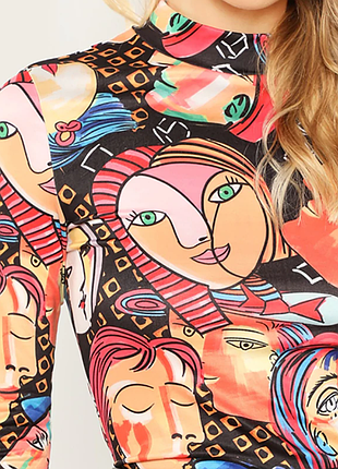 Гольф яркий, водолазка стильная, сочный принт zara5 фото