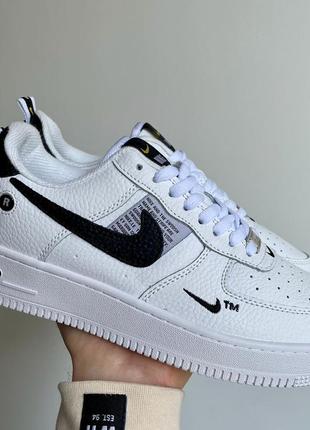 Женские кожаные кроссовки nike air force 1'07 lv8 ultra ‘white’#найк