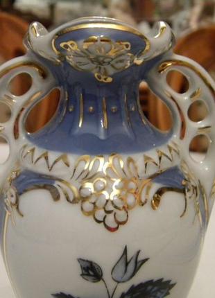 Коллекционная ваза вазочка royal dux фарфор богемия чехословакия №33 фото