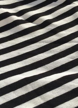 Юбка h&m в полоску черно-белая спідниця  р. m/l7 фото