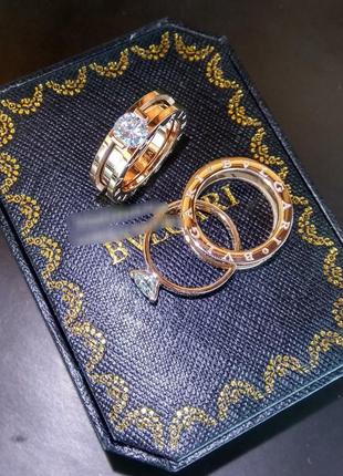 Брендовое двойное кольцо булгари, bvlgari2 фото