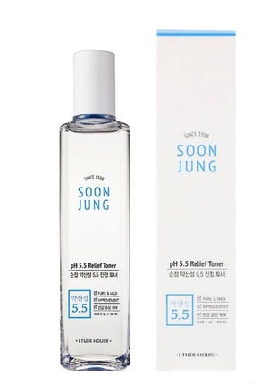Успокаивающий тонер 200 мл etude house soon jung ph 5.5 relief toner