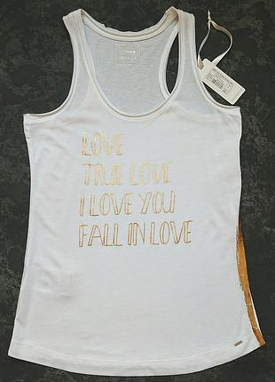 Майка gas, белая майка, топ, оригинал