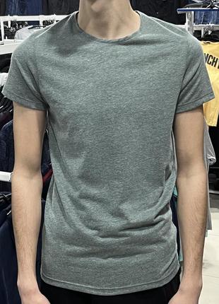 Мужская однотонная футболка турция