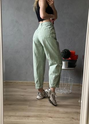 Zara слоучие зара джинсы мом момы женские1 фото