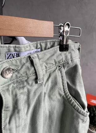 Zara слоучие зара джинсы мом момы женские6 фото