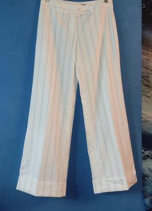 Zero 38 белые широкие штаны брюки женские