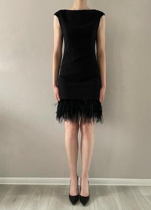 Платье с перьями страуса5 фото