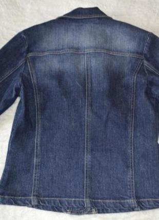 Стильный джинсовый пиджак на болтах3 фото