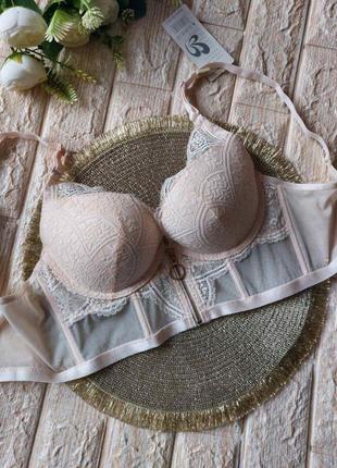 Шикарный удобный эффектный бюстгалтер бюстье на пуш-апе люкс качество