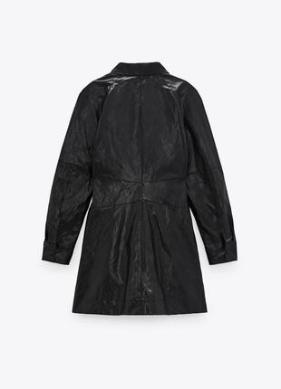 Zara платье под кожу кожаная черная мини зара5 фото