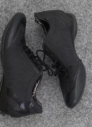 Кроссовки туфли черные barocco оригинал made in italy кожаные на шнурках