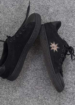 Черные кеды на шнурках со звездой 37 размер horoso2 фото