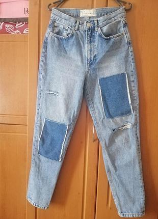 Джинсы 36 мом stradivarius