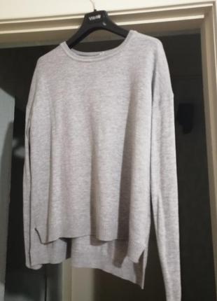 Серый свитер пуловер kiabi