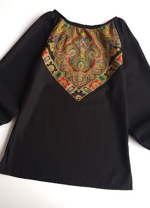 Блуза вишиванка неймовірна бавовняна handmade