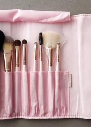 Набір кистей для макіяжу zoreya - 8 pc - pink4 фото