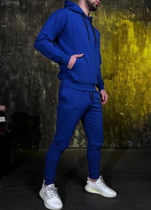 Базовый, спортивный костюм синий / худи + штаны весна2 фото