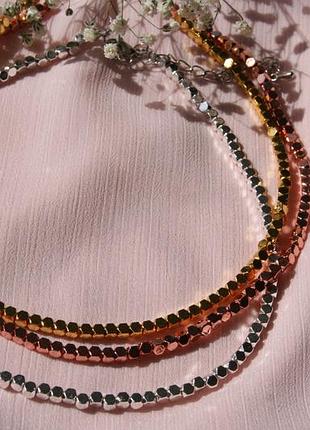 Чокер з гематиту в різних кольорах✨