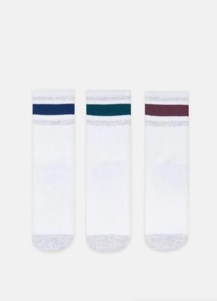 Носки носки носки женские базовые белые полоска размер 35/38 39 41 sinsay5 фото
