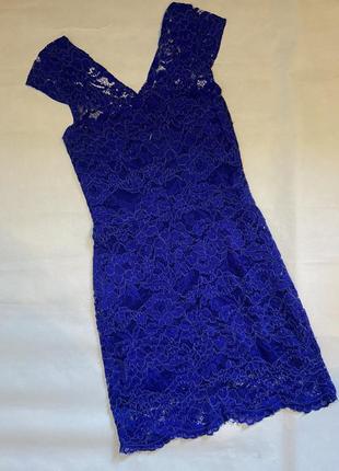 Темно-синя круживна сукня трансформер8 фото