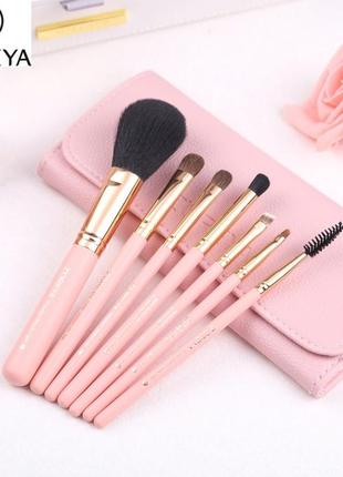 Набір кистей для макіяжу zoreya - 7 pc - pink