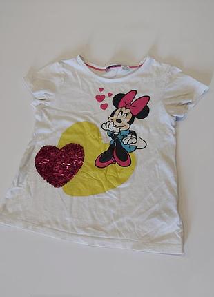 Футболка с минни от disney белая 5-6 лет