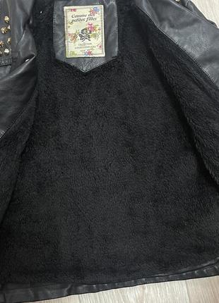 Куртка косуха кожанка на меху4 фото