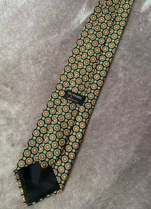 Шелковый галстук англия london с разноцветным фрактальным принтом4 фото