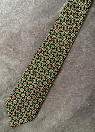 Шелковый галстук англия london с разноцветным фрактальным принтом3 фото