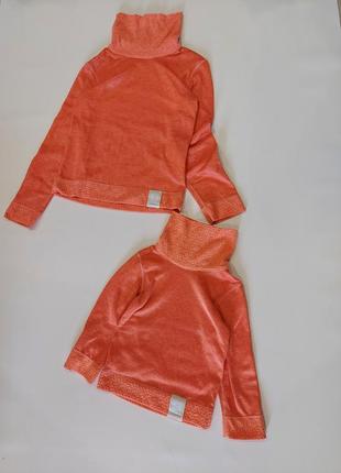 Спортивный двухсторонний джемпер с воротом персикового цвета wedzе 7-9 лет6 фото
