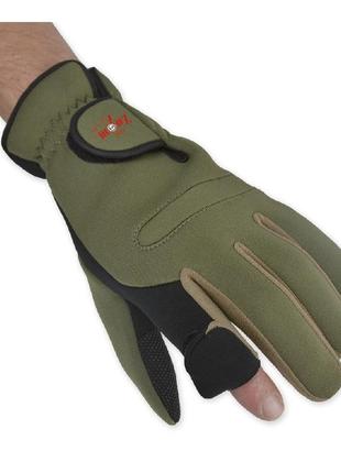 Неопренові рукавички carp zoom smart neoprene gloves2 фото
