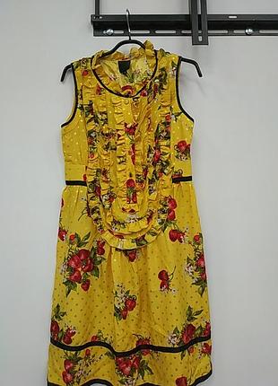 Anna sui платье-сарафан желтый s xs
