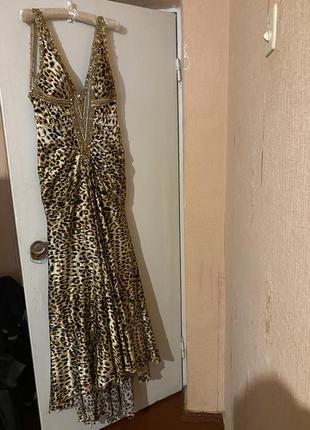 Выпускное платье вечернее леопардовое 42 размер2 фото