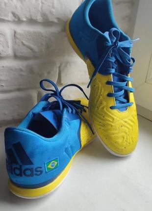 Adidas x 51.2 court yellow blue brazil залки сороканожки футбольні кросівки оригінал4 фото